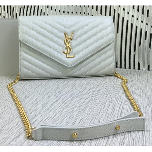 YSL Classic Monogramme Flap Bag Modello Cannage Y377828L OffWhite