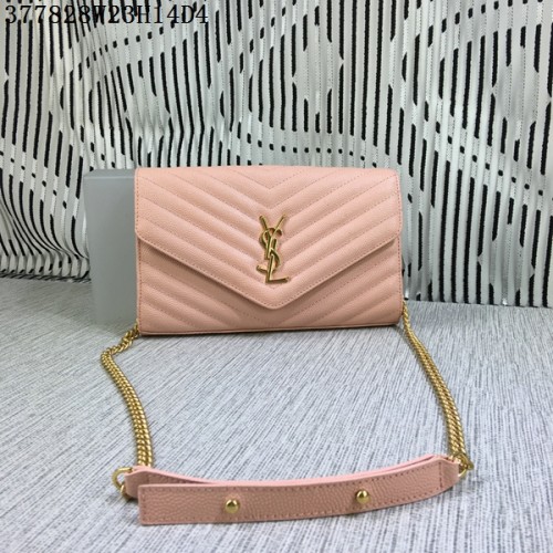 YSL Classic Monogramme Flap Bag Modello Cannage Y377828L Rosa