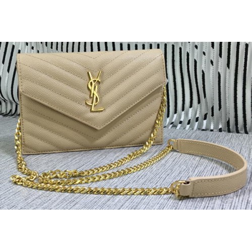 Borsa con patta YSL Classic Monogramme Modello Cannage Y377828S Albicocca