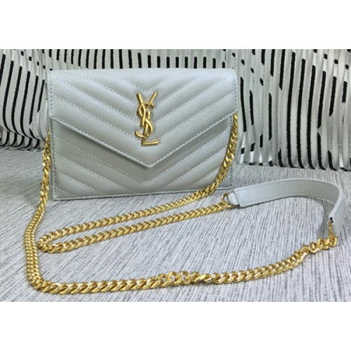 YSL Classic Monogramme Flap Bag Modello Cannage Y377828S OffWhite