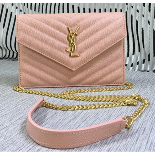 YSL Classic Monogramme Flap Bag Modello Cannage Y377828S Rosa
