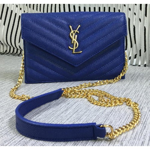 YSL Classic Monogramme Flap Bag Modello Cannage Y377828S Royal