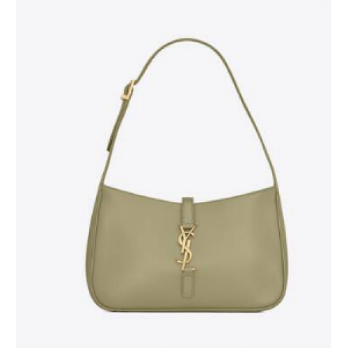 YSL LE 5 A 7 BORSA HOBO IN PELLE LISCIA Y687228 PISTACHE