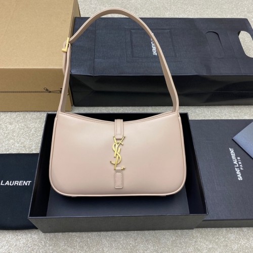 YSL LE 5 A 7 BORSA HOBO IN PELLE LISCIA Y687228 ROSA CHIARO