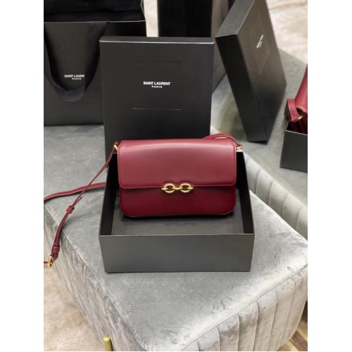 BORSA YSL LE MAILLON IN PELLE LISCIA 6497952 Bordeaux