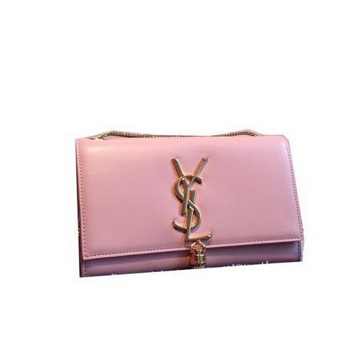 Borsa a tracolla YSL Monogramme in pelle liscia Y311218 rosa