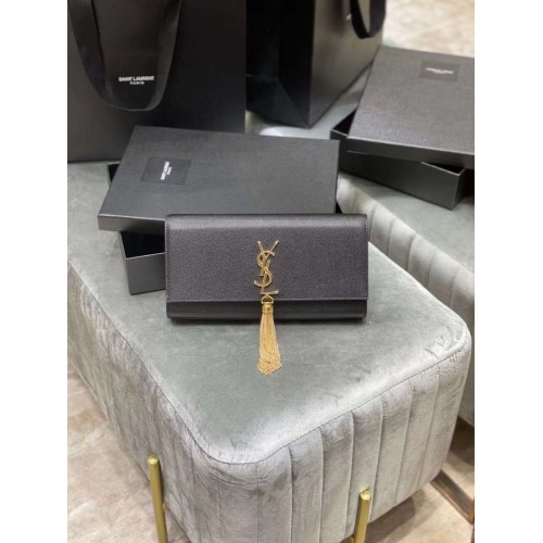 Borsa Kate media YSL Saint Laurent Y306080 Hardware in oro nero