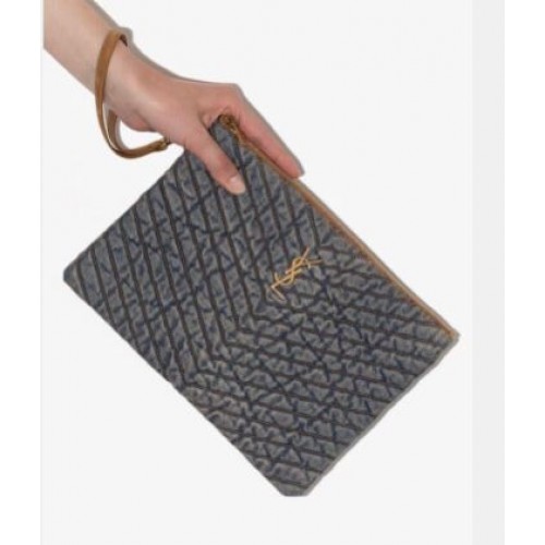 Borsa Yves Saint Laurent DENIM POCHETTE 577455 Blu