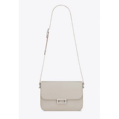 Yves Saint Laurent Borsa a tracolla in pelle di vitello Y357624 BLANC VINTAGE