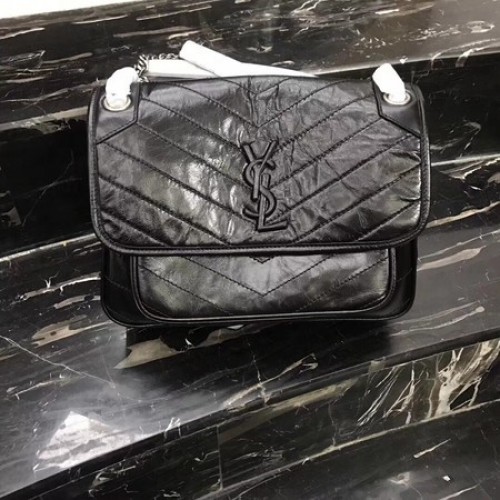Borsa a tracolla in pelle di vitello Yves Saint Laurent 483265 nera