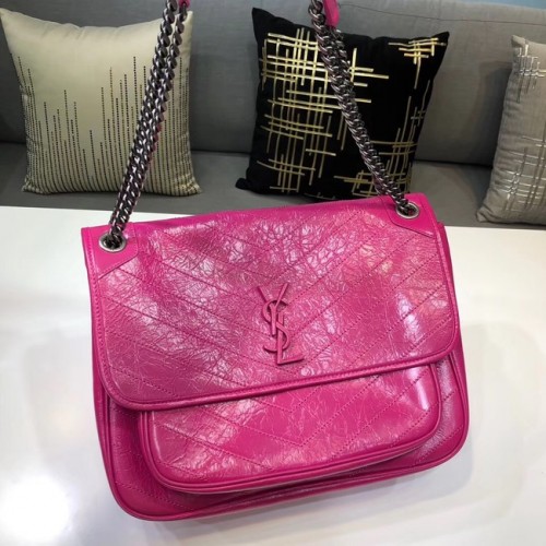 Borsa a tracolla in pelle di vitello Yves Saint Laurent 483265 rosa