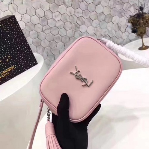 Yves Saint Laurent Borsa A Spalla In Pelle Di Vitello 5804 Rosa
