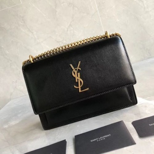 Yves Saint Laurent Borsa a Spalla in Pelle di Vitello Y542206B nera