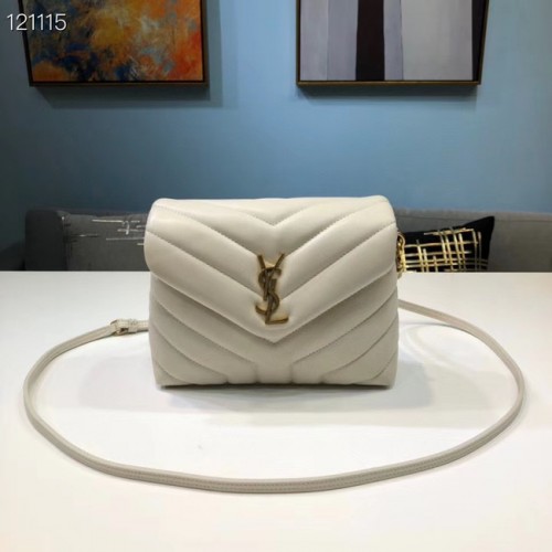 Borsa tote in pelle di vitello Yves Saint Laurent 467072 bianca