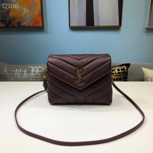 Borsa tote in pelle di vitello Yves Saint Laurent 467072 Vino