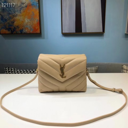 Borsa tote in pelle di vitello Yves Saint Laurent 467072 albicocca