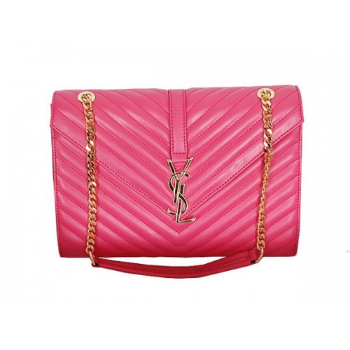 Yves Saint Laurent borsa classica con patta monogramma Y8245 rosa