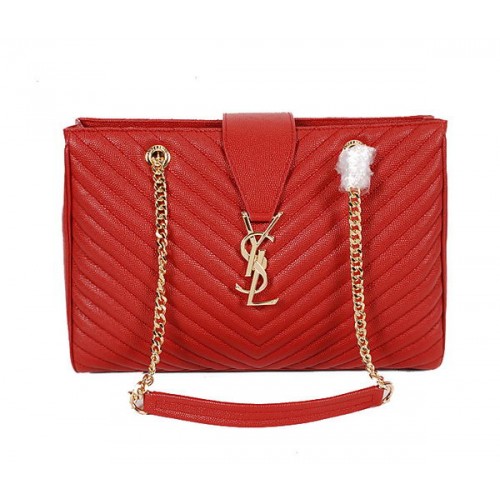 Yves Saint Laurent Classic Monogram Shopping Bag Y9150 Rosso
