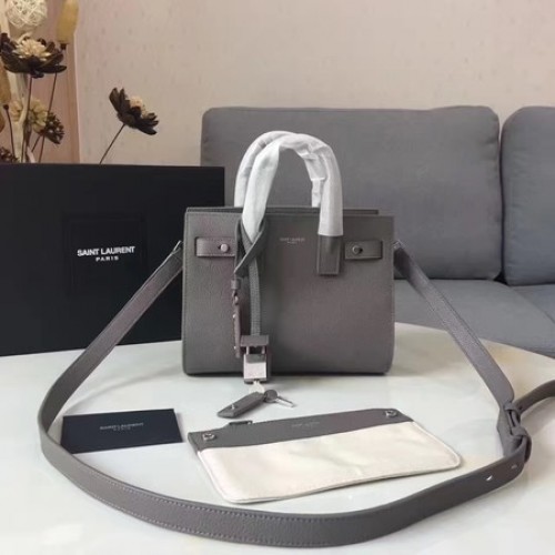Borsa Yves Saint Laurent Classic Sac De Jour Y398710B Grigio