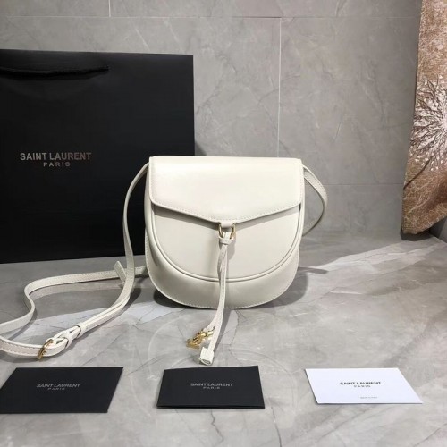 Borsa a tracolla in pelle di mucca Yves Saint Laurent Y551559 bianca