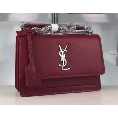 Borsa a tracolla a tracolla Yves Saint Laurent Y8816 bordeaux