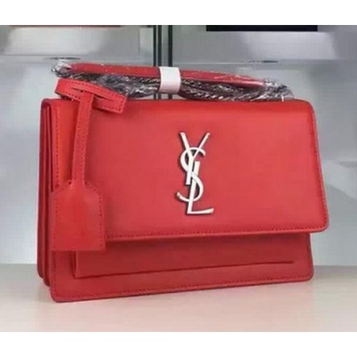 Borsa a tracolla a tracolla Yves Saint Laurent Y8816 rossa