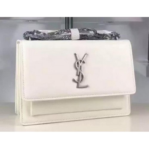 Borsa a tracolla a tracolla Yves Saint Laurent Y8816 bianca