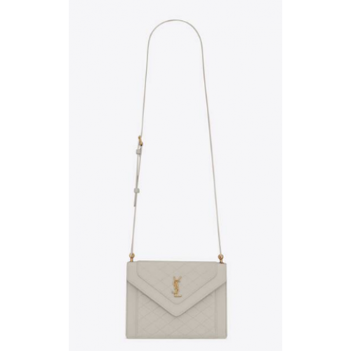 Yves Saint Laurent GABY BORSA MINI IN PELLE DI AGNELLO TRAPUNTATA 6855741 BIANCO VINTAGE