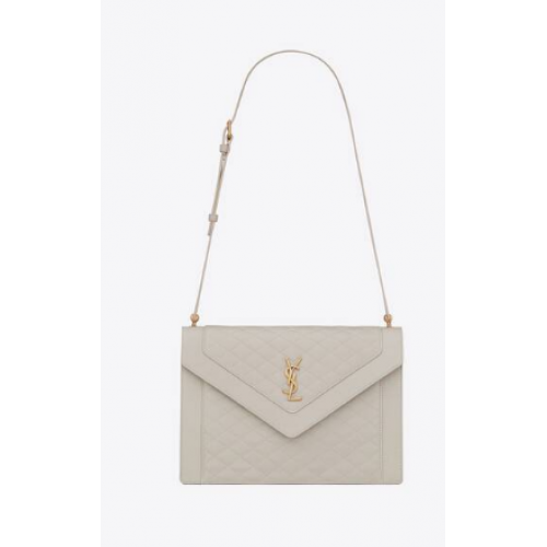 Yves Saint Laurent BORSA GABY IN PELLE DI AGNELLO TRAPUNTATA 6688631 bianco