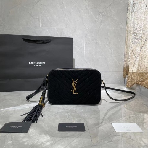Yves Saint Laurent IN CAMOSCIO E PELLE LISCIA Y520534E nero