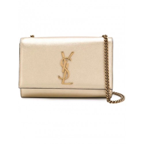 Borsa a tracolla Yves Saint Laurent Kate piccola in pelle di pecora Y469390 oro