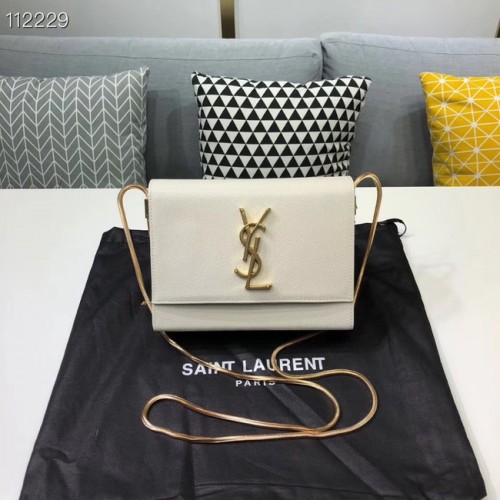 Borsa a tracolla Yves Saint Laurent Kate mini Original in pelle Y593122 bianca