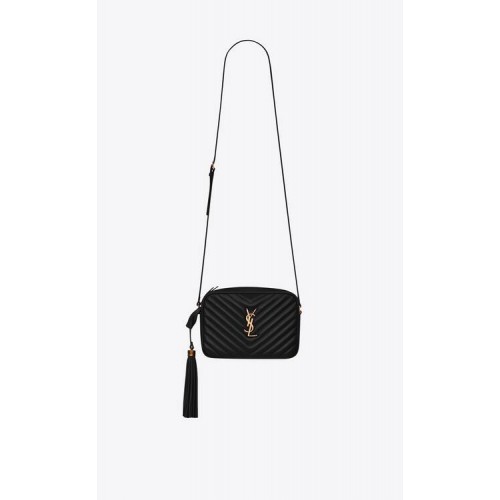 Yves Saint Laurent LOU CAMERA BAG IN PELLE TRAPUNTATA 612544 nera