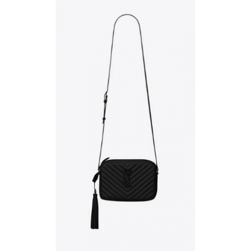 Yves Saint Laurent LOU CAMERA BAG IN PELLE TRAPUNTATA 81000 nera