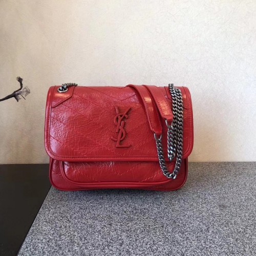 Borsa a catena Yves Saint Laurent MINI Niki 498893 rossa