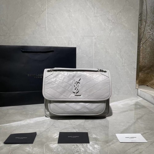Yves Saint Laurent Borsa Media Niki Con Catena 498894 GRIGIO PERLA