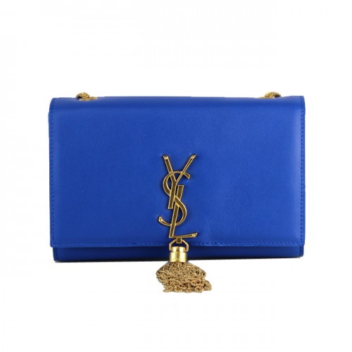 Borsa a tracolla a tracolla Monogramme Yves Saint Laurent 66016 blu