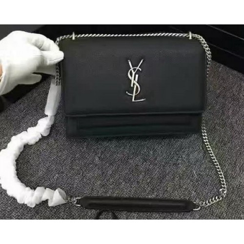 Borsa a tracolla a tracolla Yves Saint Laurent Monogramme Y3370 nera