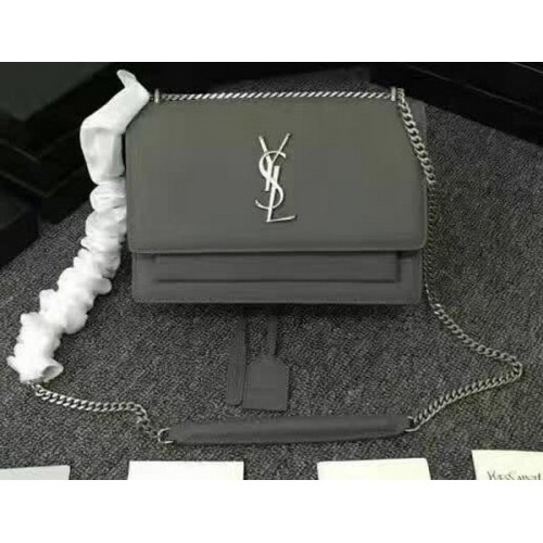 Borsa a tracolla a tracolla Yves Saint Laurent Monogramme Y3370 grigia