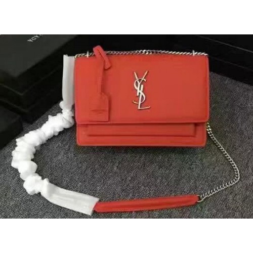 Borsa a tracolla a tracolla Yves Saint Laurent Monogramme Y3370 rossa