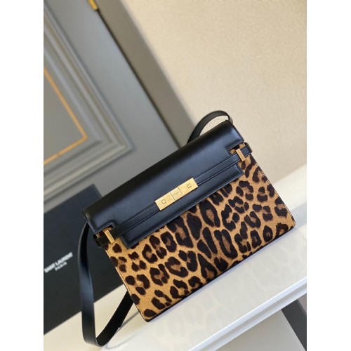 Yves Saint Laurent pelle leopardata originale Y23698 nera