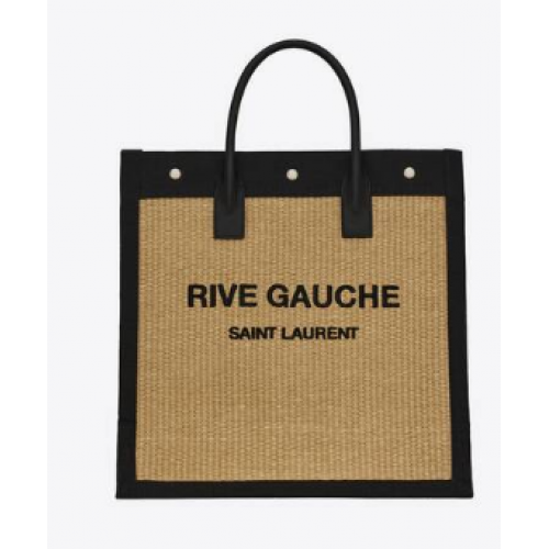 Yves Saint Laurent BORSA SHOPPING RIVE GAUCHE N/S IN COTONE 9E1070 Beige