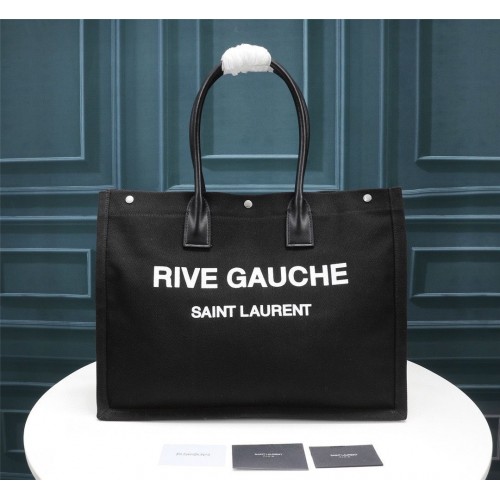 Borsa shopping tote Yves Saint Laurent Rive Gauche 59929 nera