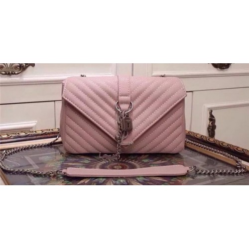 Yves Saint Laurent piccola borsa classica con patta monogramma Y20167 rosa