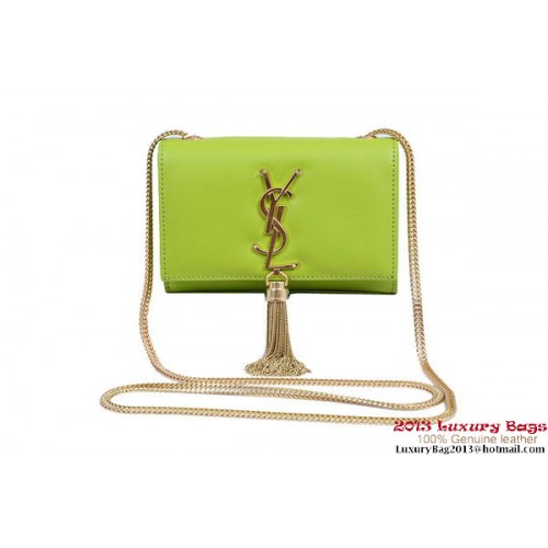 Borsa a tracolla a tracolla piccola con monogramma Yves Saint Laurent 1834B verde