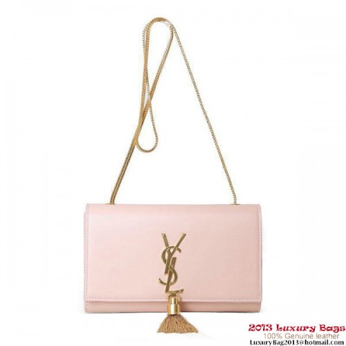 Borsa a tracolla a tracolla piccola con monogramma Yves Saint Laurent 5475 rosa chiaro