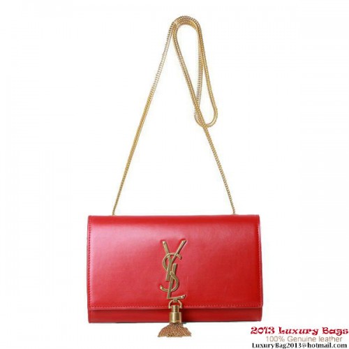 Borsa a tracolla a tracolla piccola con monogramma Yves Saint Laurent 5475 rossa