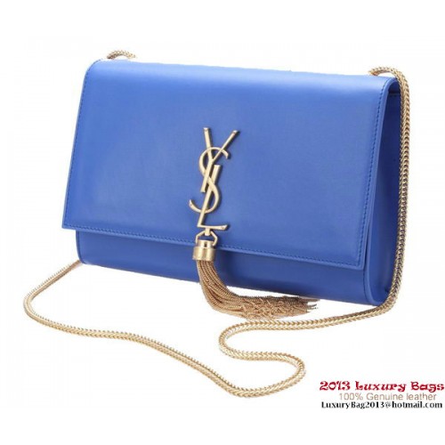 Borsa a tracolla Yves Saint Laurent Small Monogramme Cross-body Y042 blu