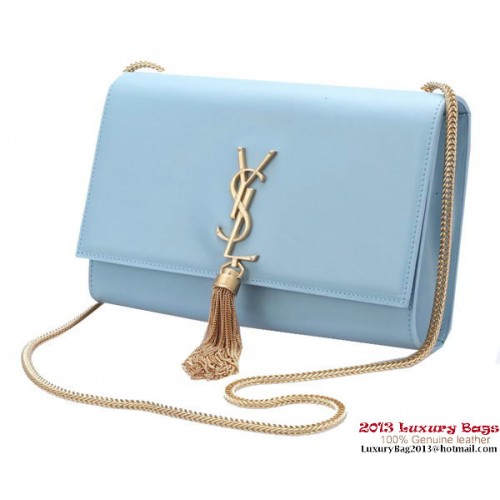 Borsa a tracolla Yves Saint Laurent Small Monogramme Cross-body Y042 celeste