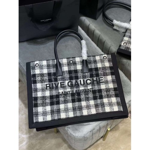 Borsa shopping Yves Saint Laurent Tote Book LINO Y509415 nera